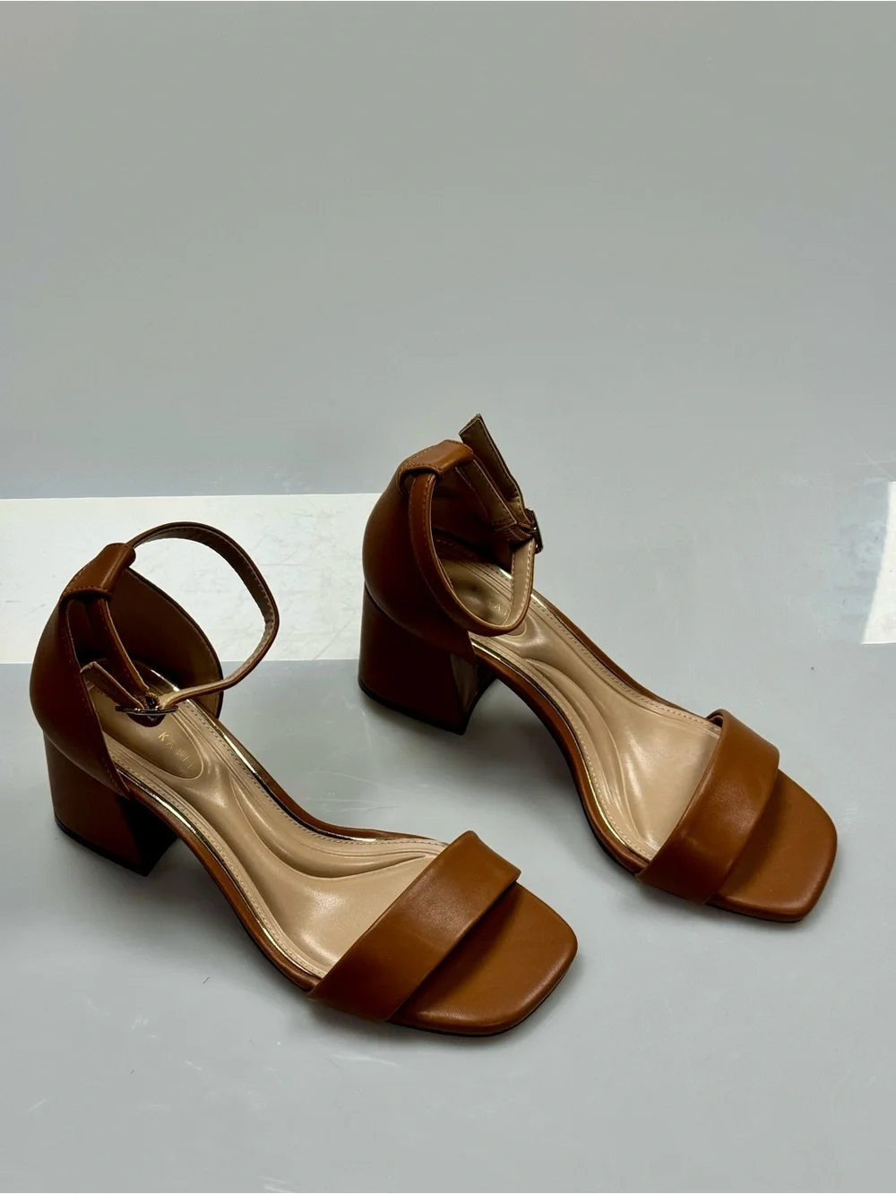 Kelly & Katie Brown Ankle Strap Block Heel Sandals Women’s Size 6.5